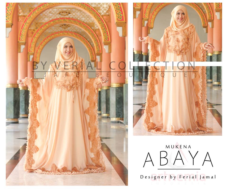 mukena abaya coklat