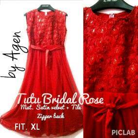 Tutu Bridal Rose Merah