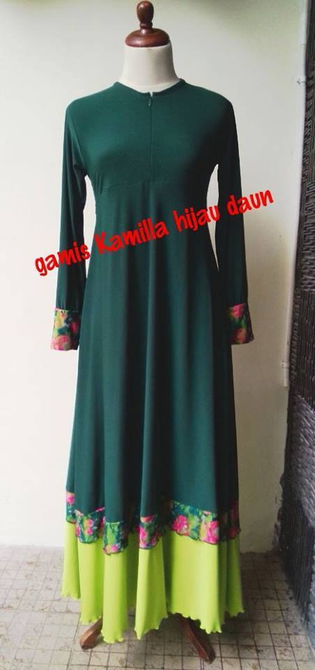 gamis-kamilla-hijau-daun