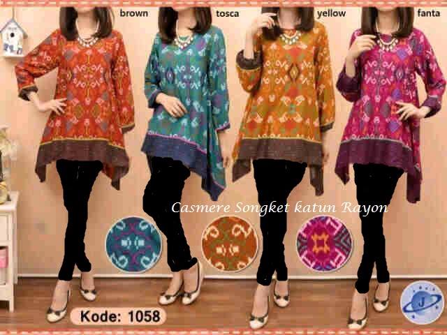 Atasan casmere songket katun rayon
