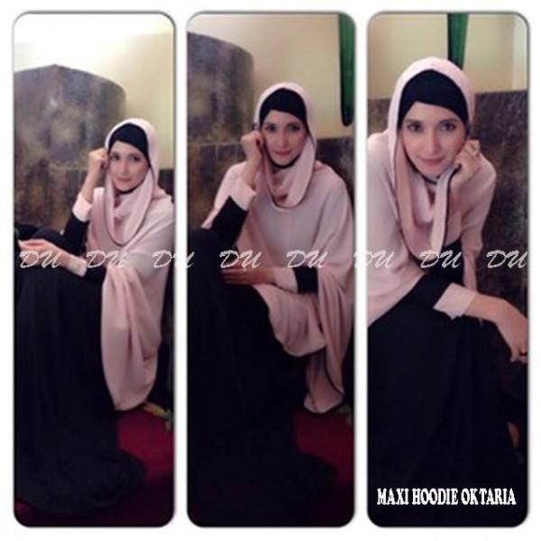 92431-B pink-black, maxi hoodie oktaria