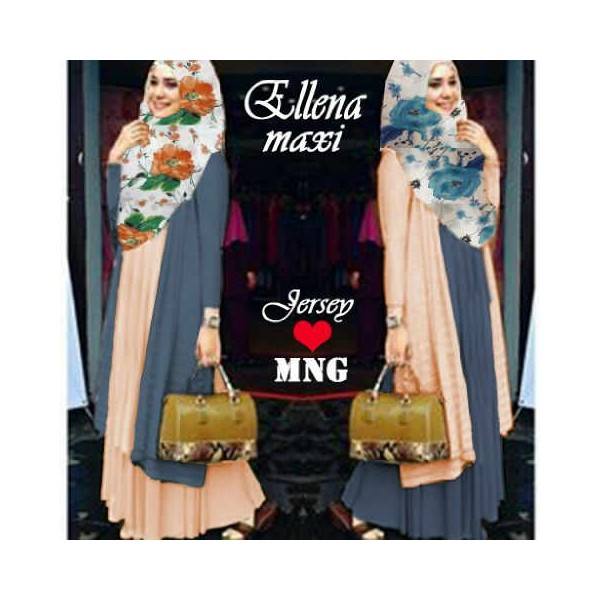 Ellena Maxi(Salem orange-Hijau tosca)
