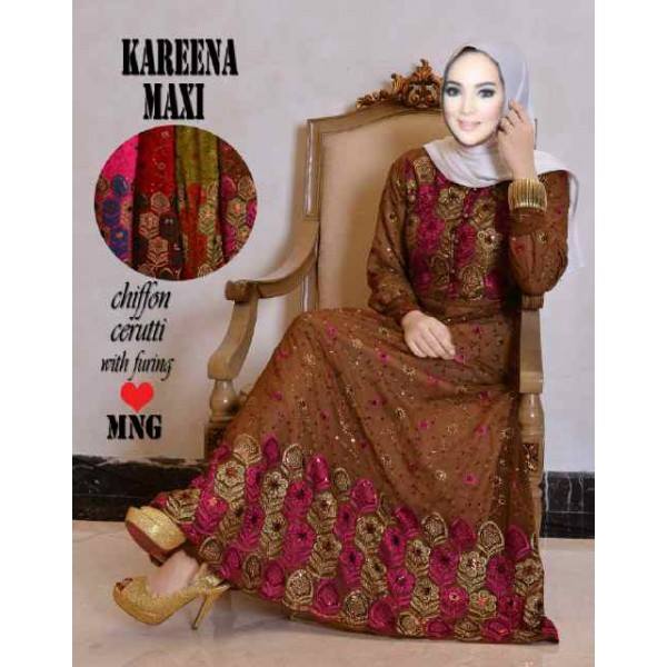 Gamis India Kareena Maxi (Coklat)