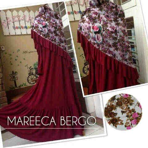 Mareeca bergo set maroon