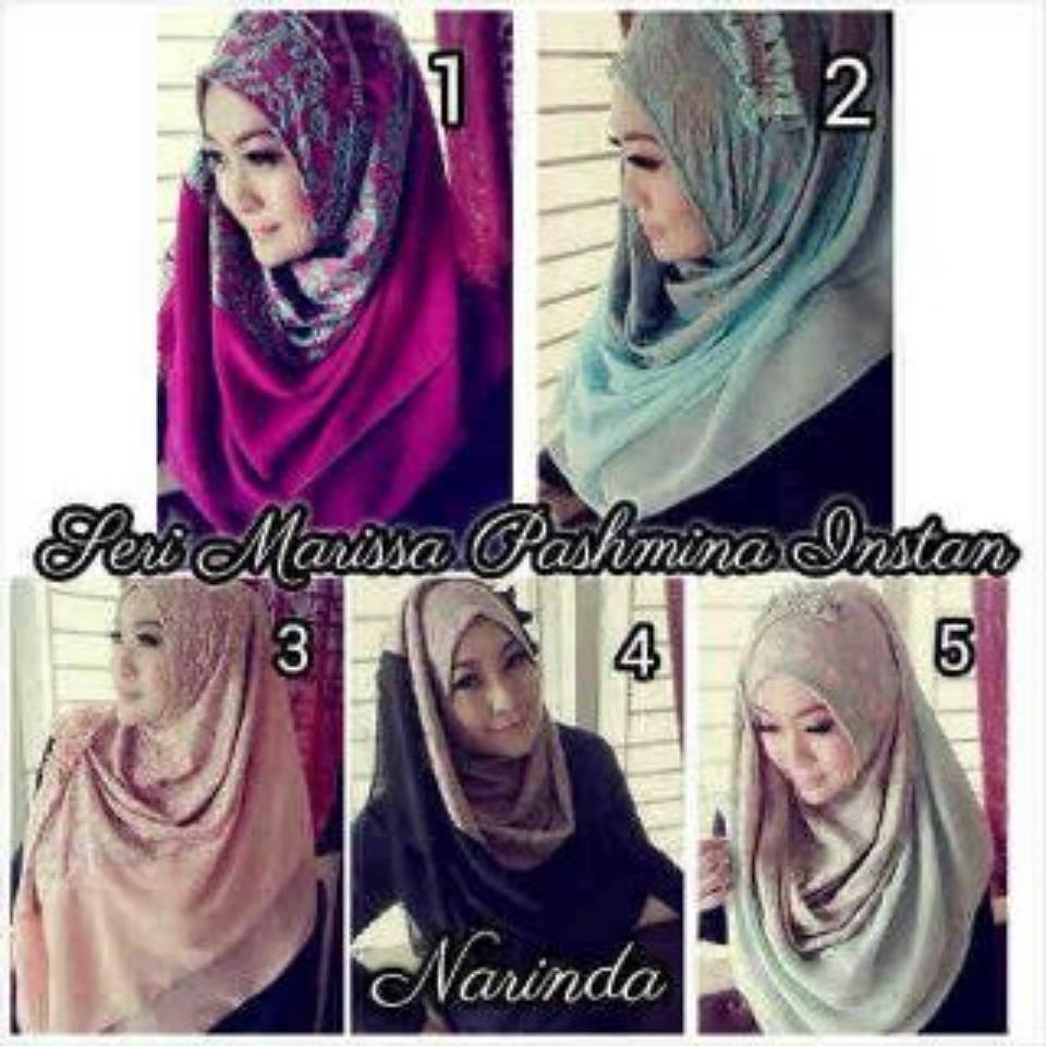 Peri marissa pashmina instan ori narinda