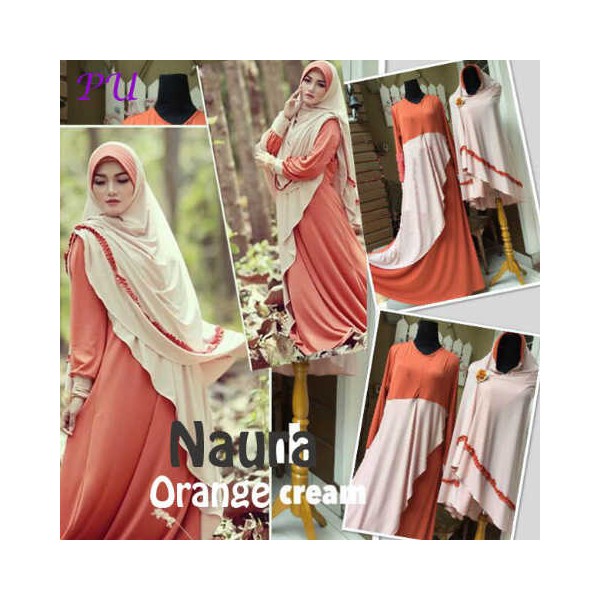 salimah bergo orange