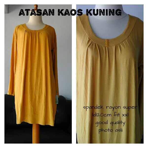 atasan kaos kuning