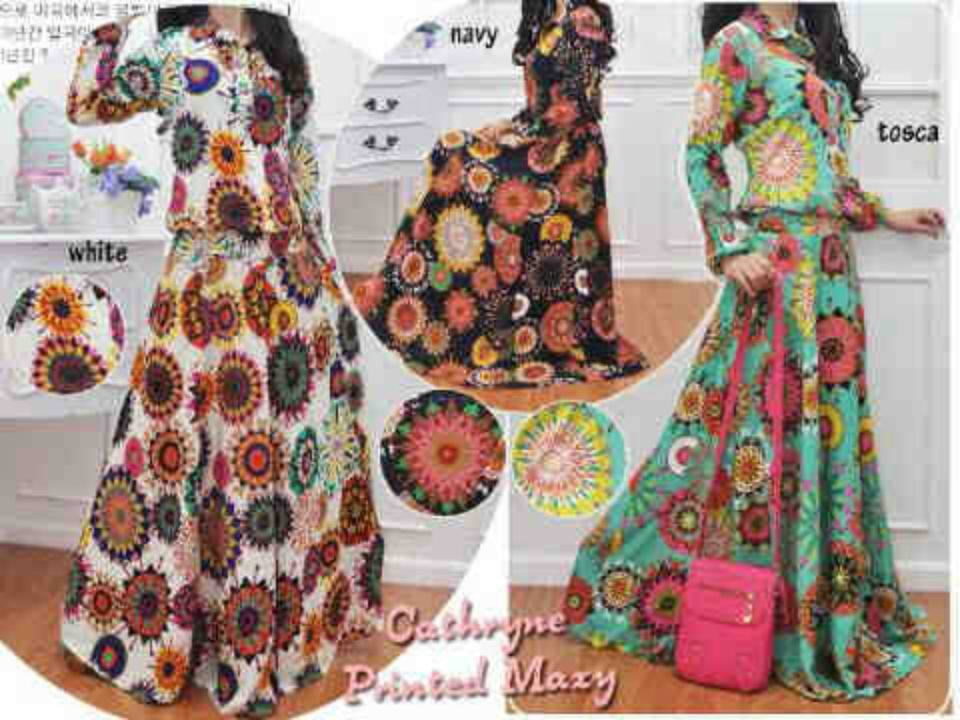 Catherine printed maxi
