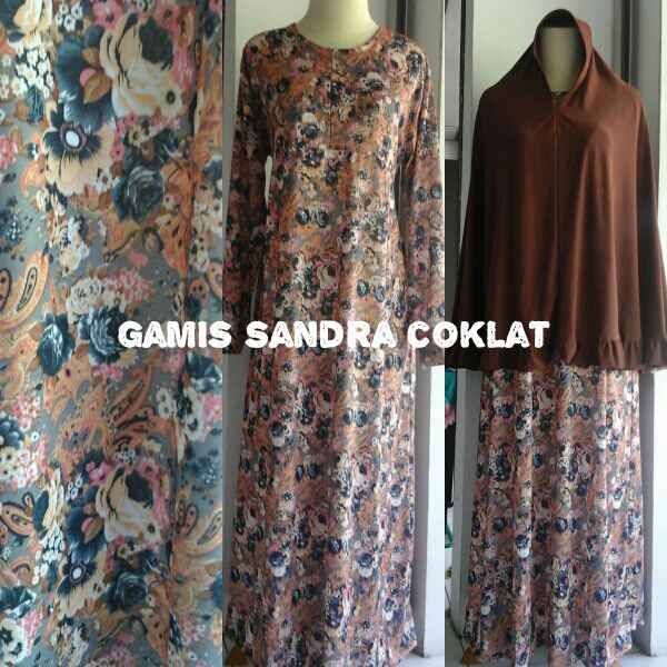 gamis sandra coklat