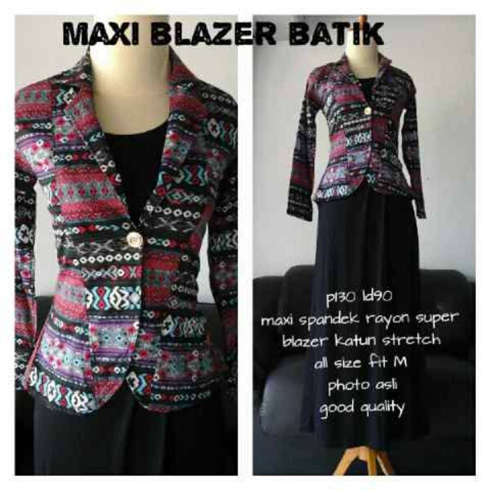 Maxi blazer batik