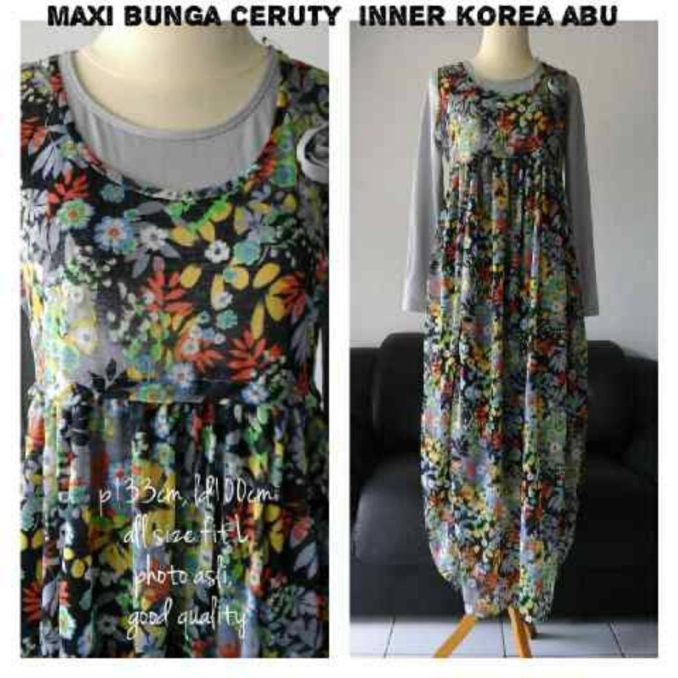 Maxi bunga inner korea abu