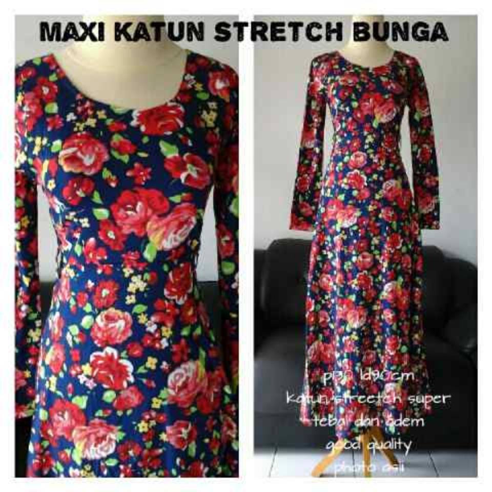 Maxi katun stretch bunga