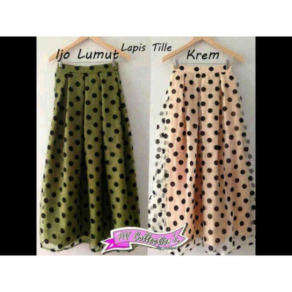 Tutu polka skirt cream