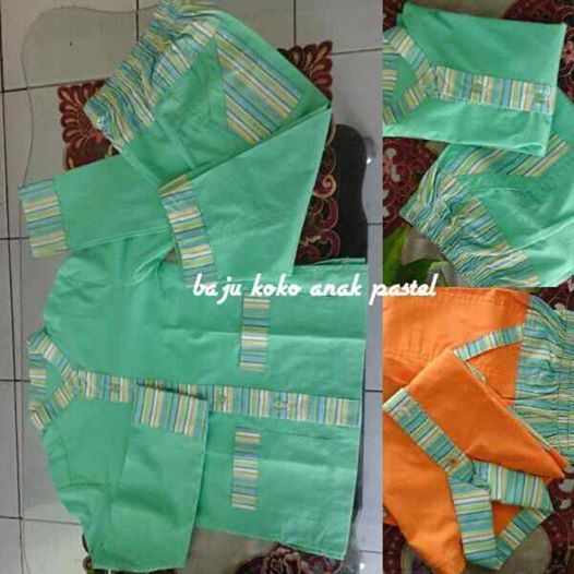 baju koko anak pastel