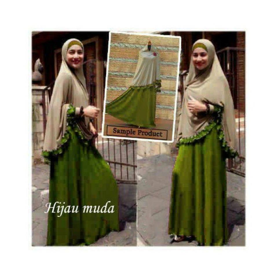 Fatimah bergo set Soft Green
