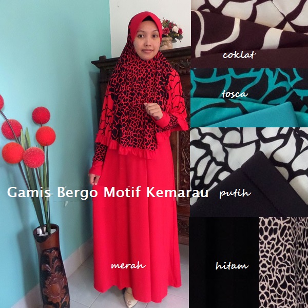 Gamis Bergo Motif Kemarau