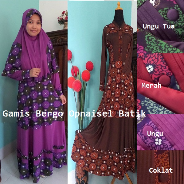 Gamis bergo opnaisel Batik