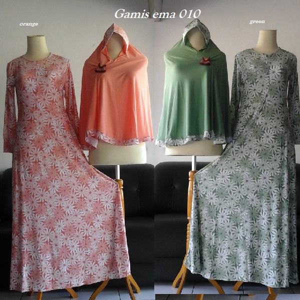 Gamis-ema-010-green-orange