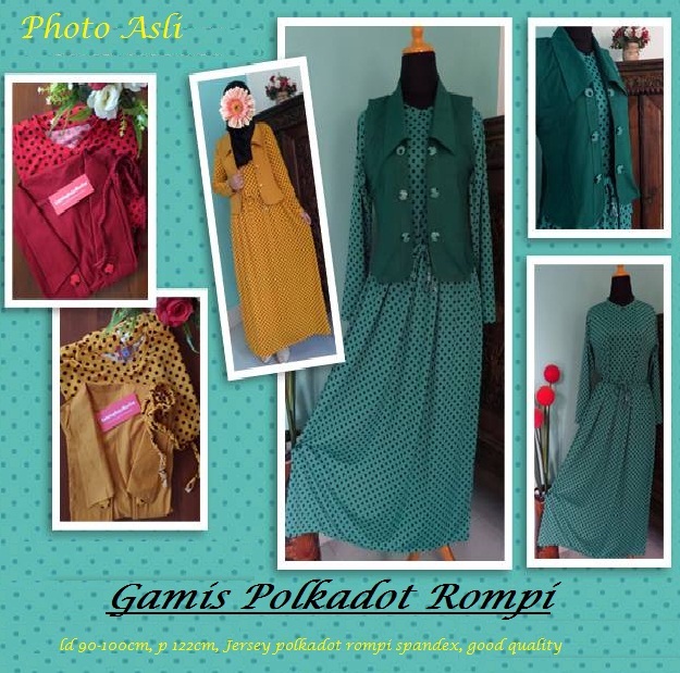 Gamis Polkadot Rompi