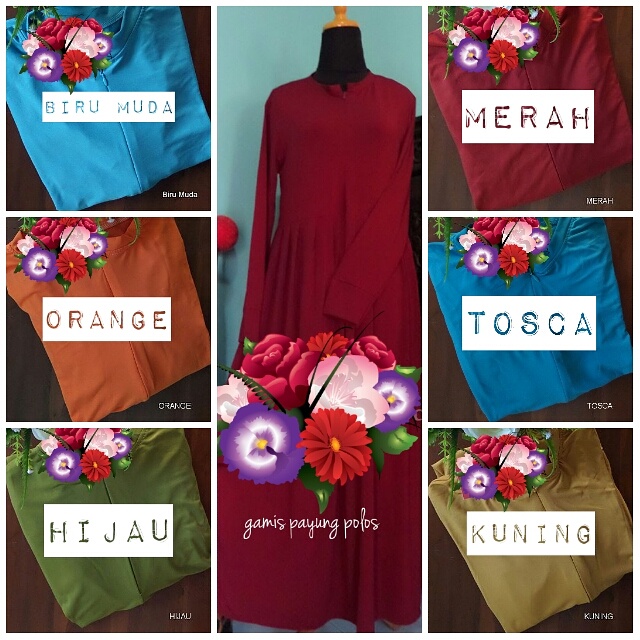 gamis payung polos