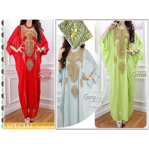 kaftan-mawar-payet-mewah