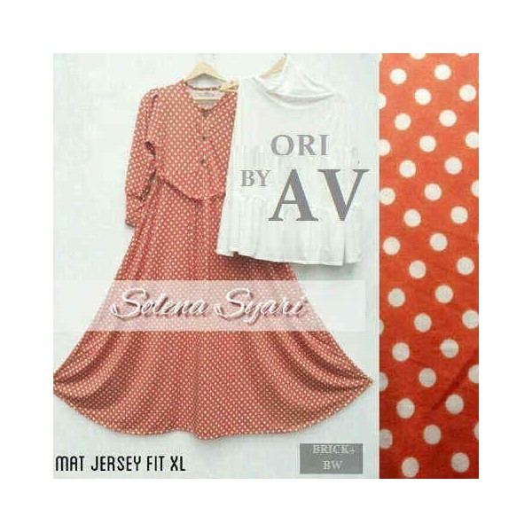 Gamis Bergo Set Selena SYari Brick