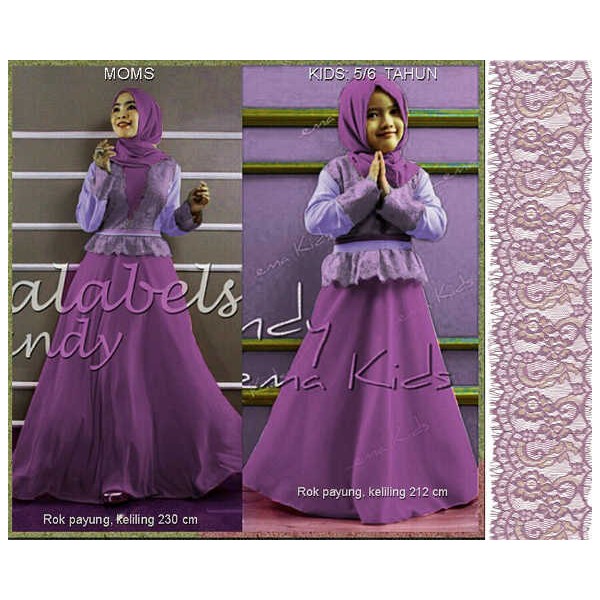 Alabella-Syari-Kids-Mom-Ungu