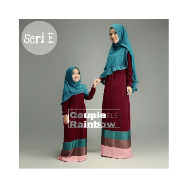 Couple Rainbow Mom n Kids MK394 MAROON