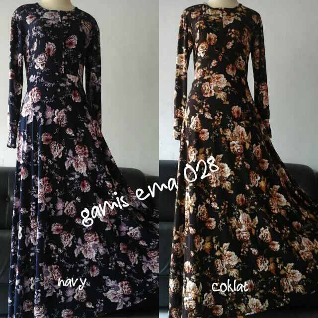 Gamis-EMa-028-navy-coklat