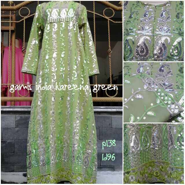 gamis-india-kareena-green