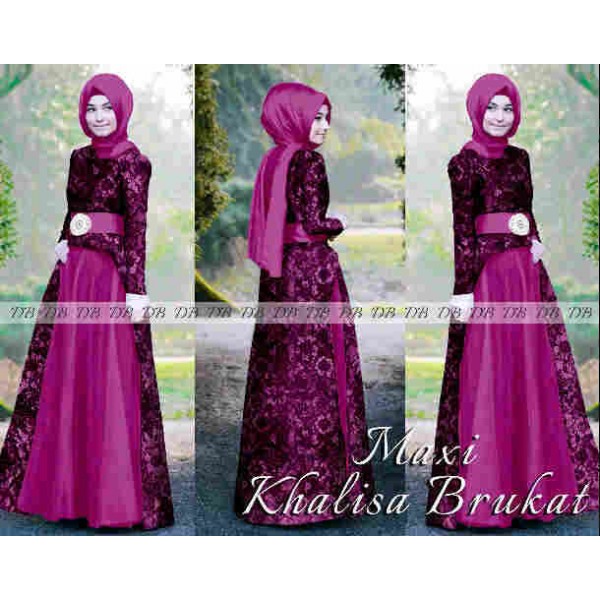 Maxi-Khalisa-Brukat-Magenta