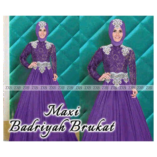 293094-maxi-badriyah-ungu-brukat-prancis-komb-rok-sifon-halus-tempel-renda-pradabusuipashmina