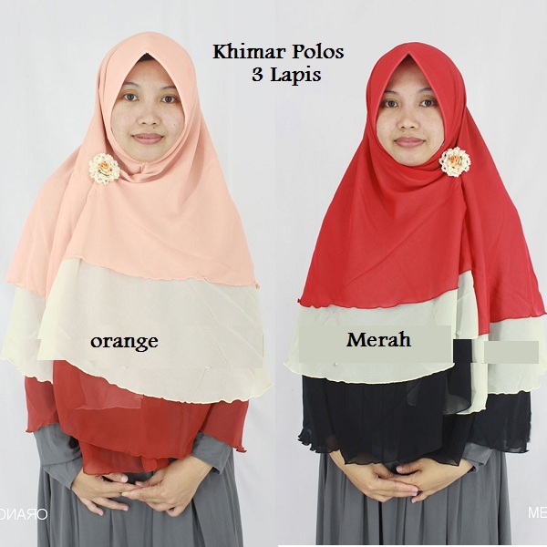 Khimar-Polos-3-lapis-orange-merah