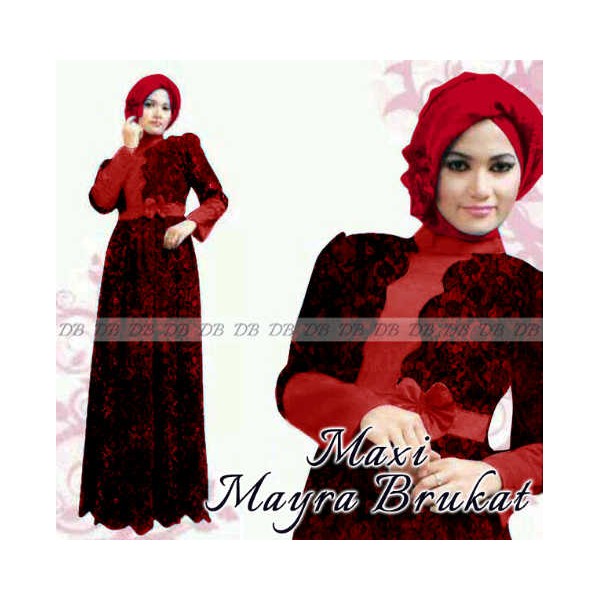 Maxi-Mayra-Brukat-Merah