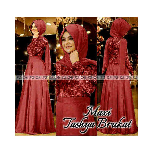Maxi-Tashya-Brukat-Merah