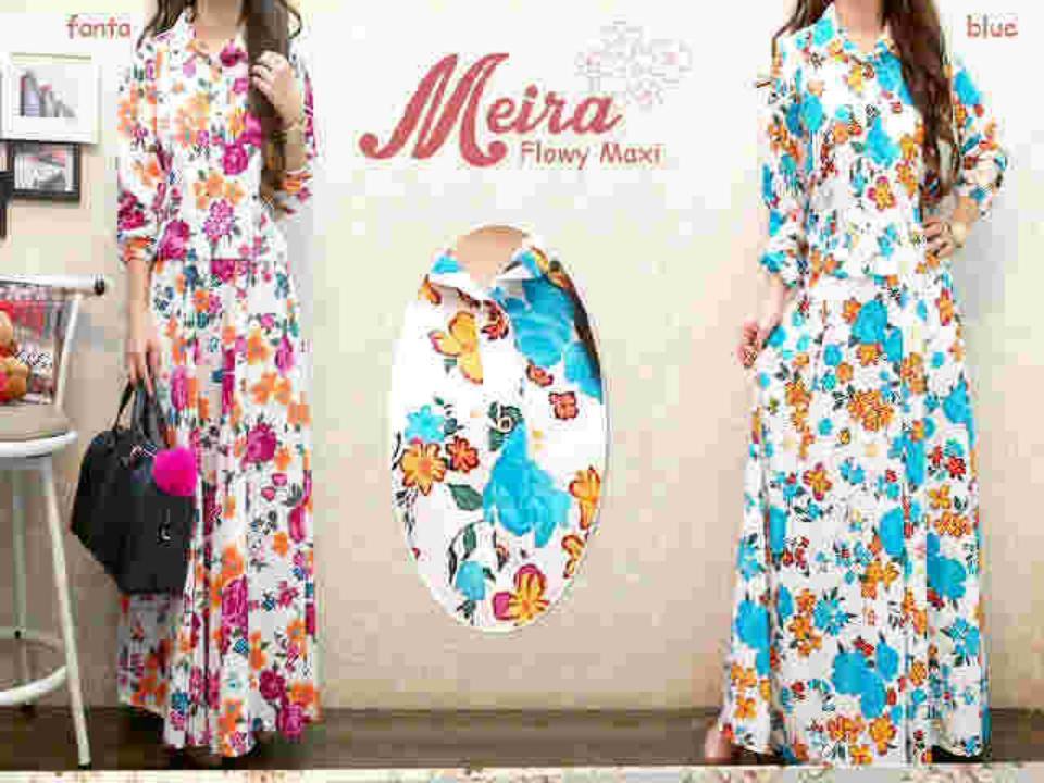 Meira flowy maxy HARGA NORMAL@135 SALE JADI @100RB, SISA FANTA, mat katun print high quality fit L, kancing depan, pinggang karet ORI