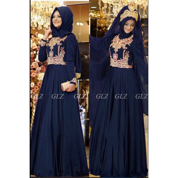 Baju-Pesta-Evelyn-Navy