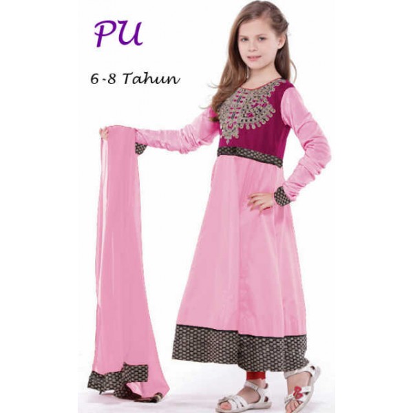 gamis-india-anak-lily-pink