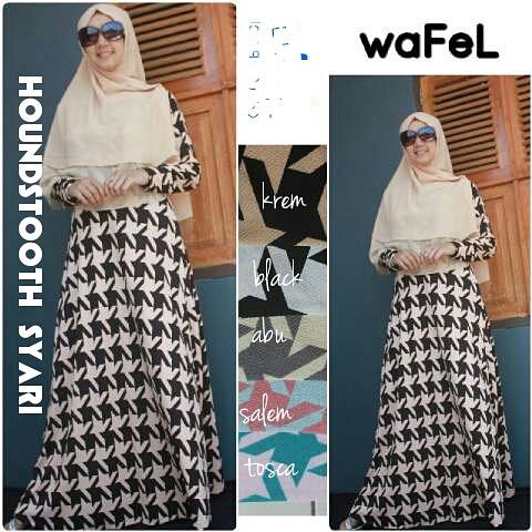 Houndstooth-Syari-Gamis