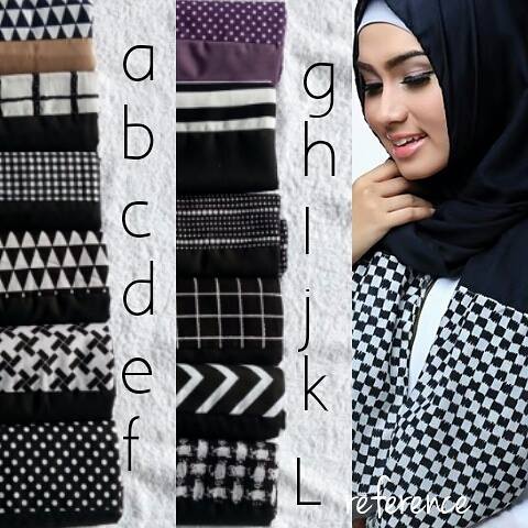 Produsen-Pashmina-Monochrome-Kombinasi