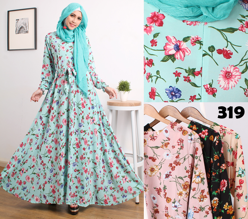 gamis-buble-pop-bunga