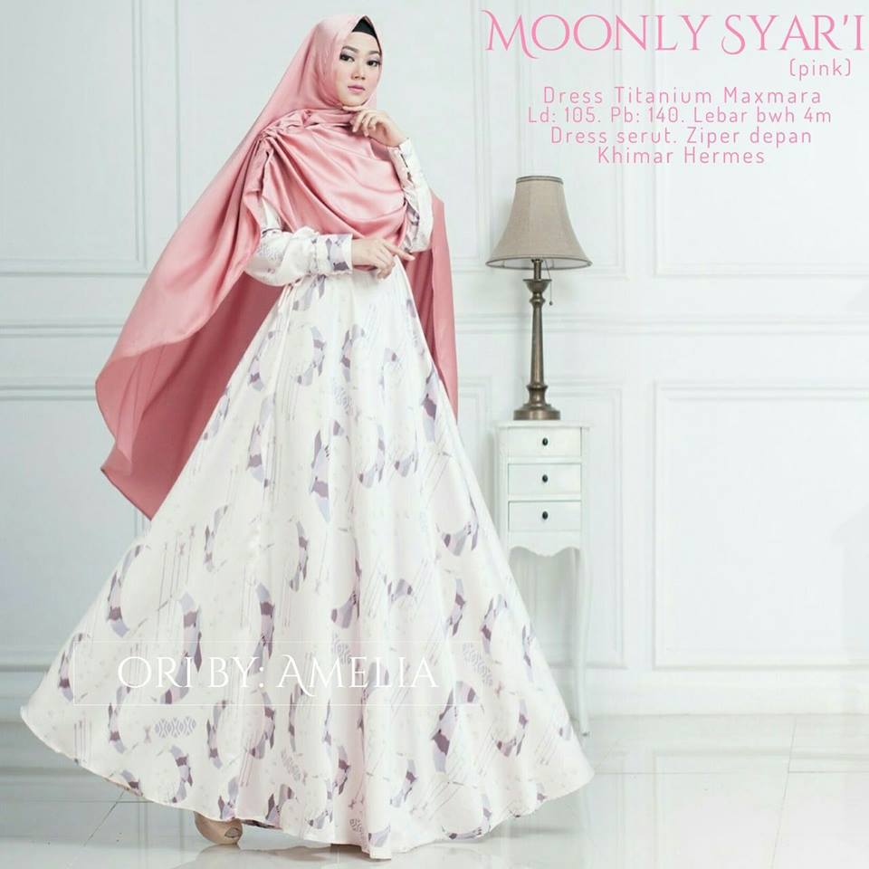 Moonly Syari  Dress Titanium Maxmara Ori by Amelia