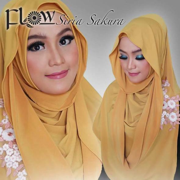 Siria Sakura Jilbab tanpa lilitan langsung Slup by Flow Idea