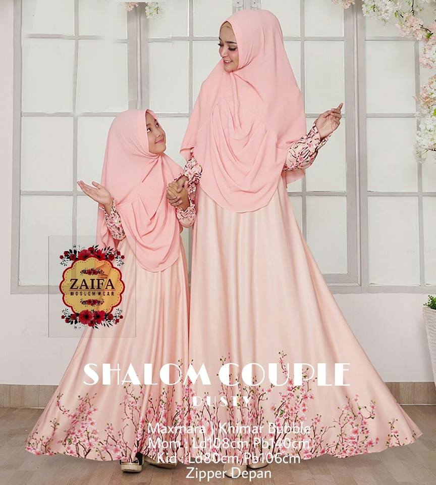 Shalom Couple Dress Maxmara Khimar Buble by Zaifa Moslemwear