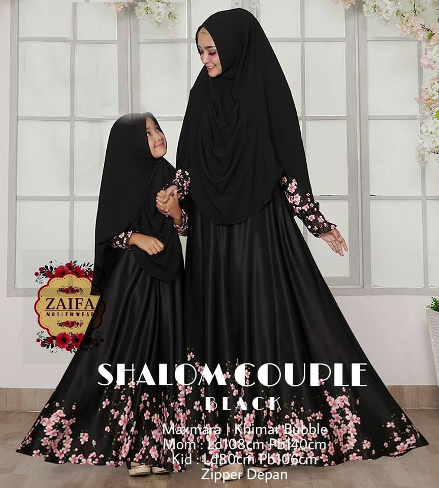 Shalom Couple Dress Maxmara Khimar Buble by Zaifa Moslemwear