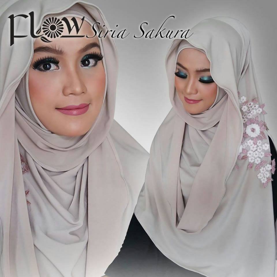 Siria Sakura Jilbab tanpa lilitan langsung Slup by Flow Idea