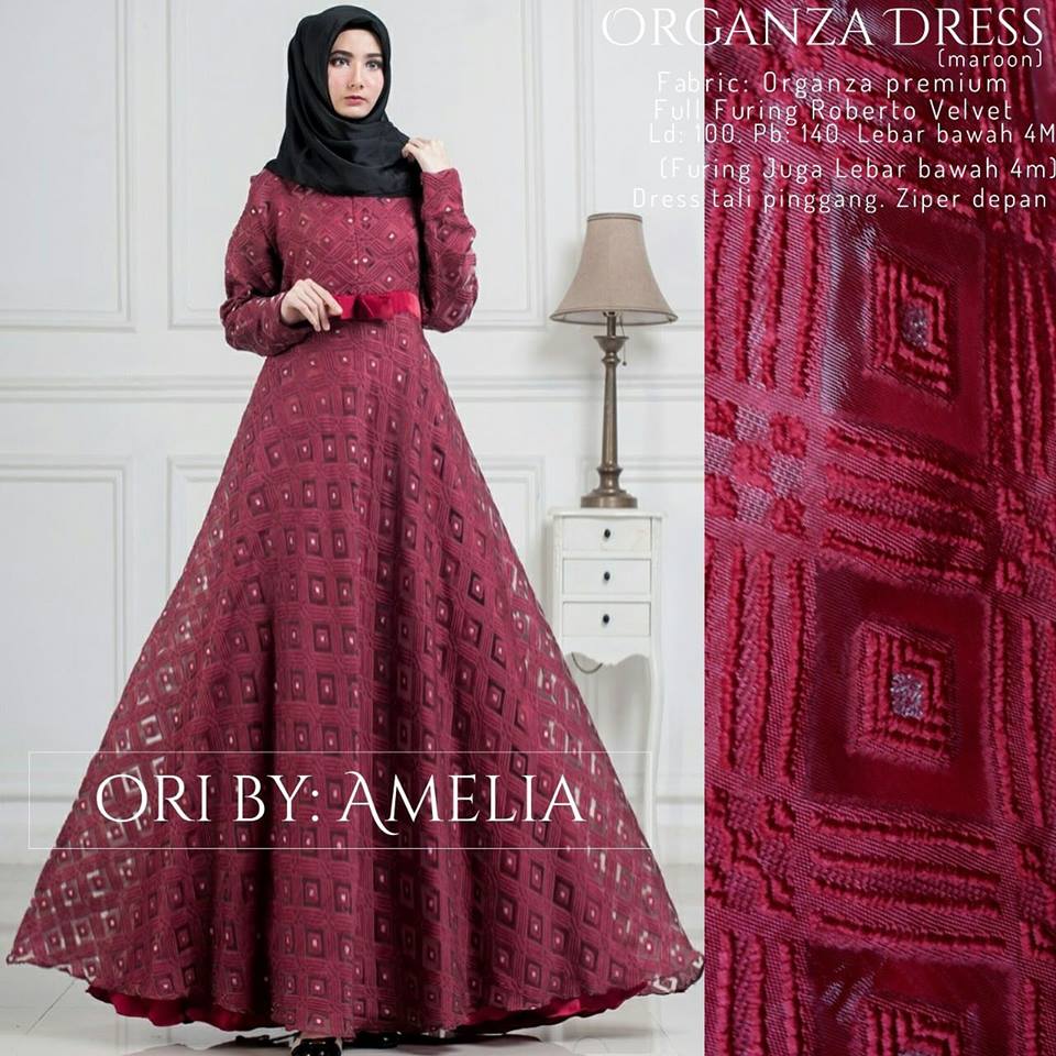 Organza Dress Roberto Velvet Ori by Amelia