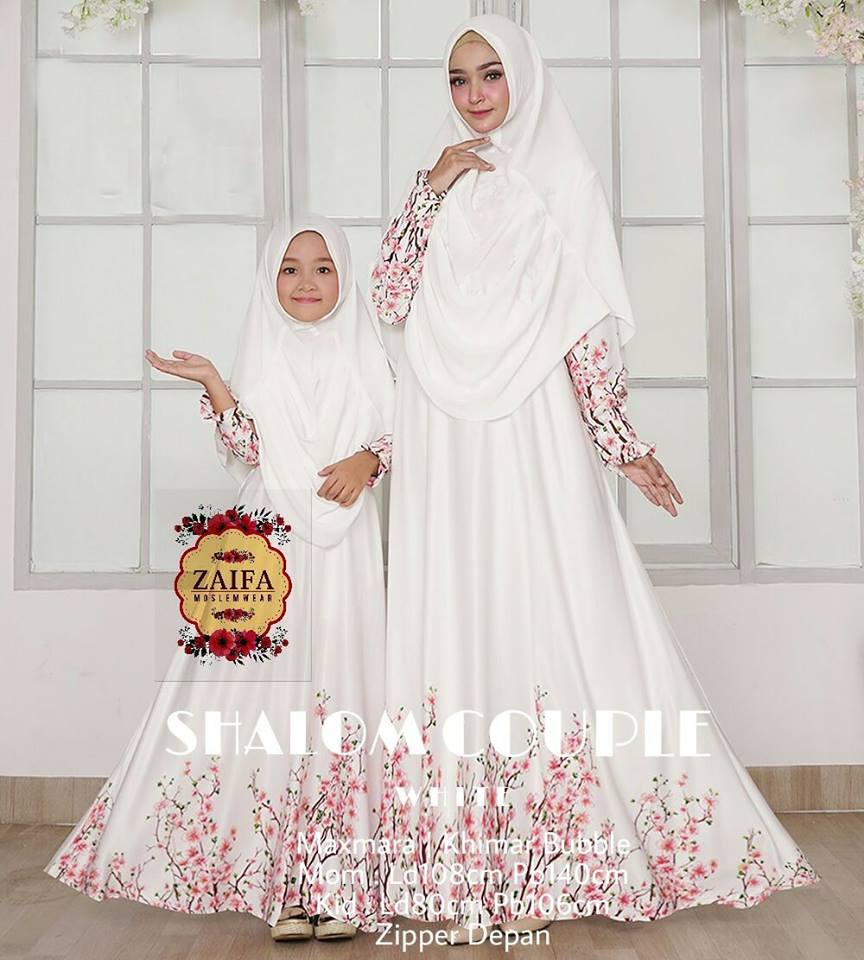 Shalom Couple Dress Maxmara Khimar Buble by Zaifa Moslemwear