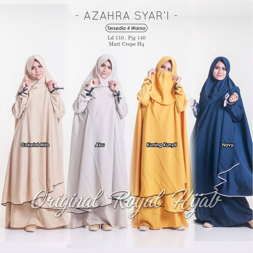 Zahida Ghaida Naraya Azzahra Hawa Habibah Hijab Syar'i by Original Royale Hijab