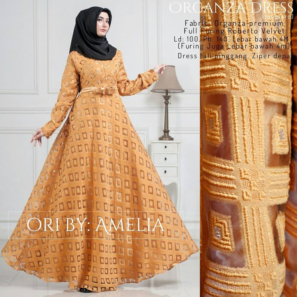 Organza Dress Roberto Velvet Ori by Amelia